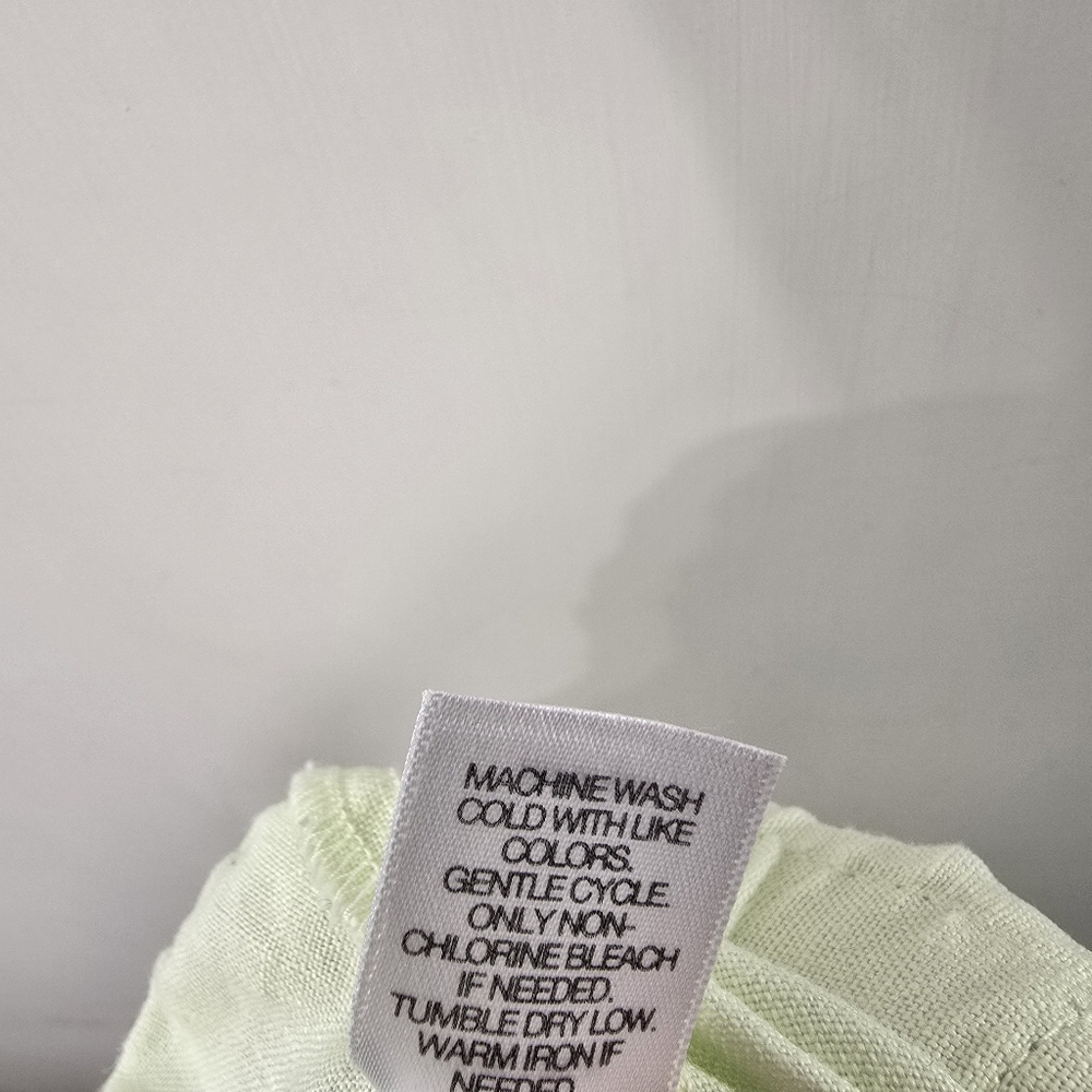 Love Linen J Jill Drawstring Wide Leg Lemon Lime Relaxed Fit Pants Size XL Artsy - Picture 9 of 9